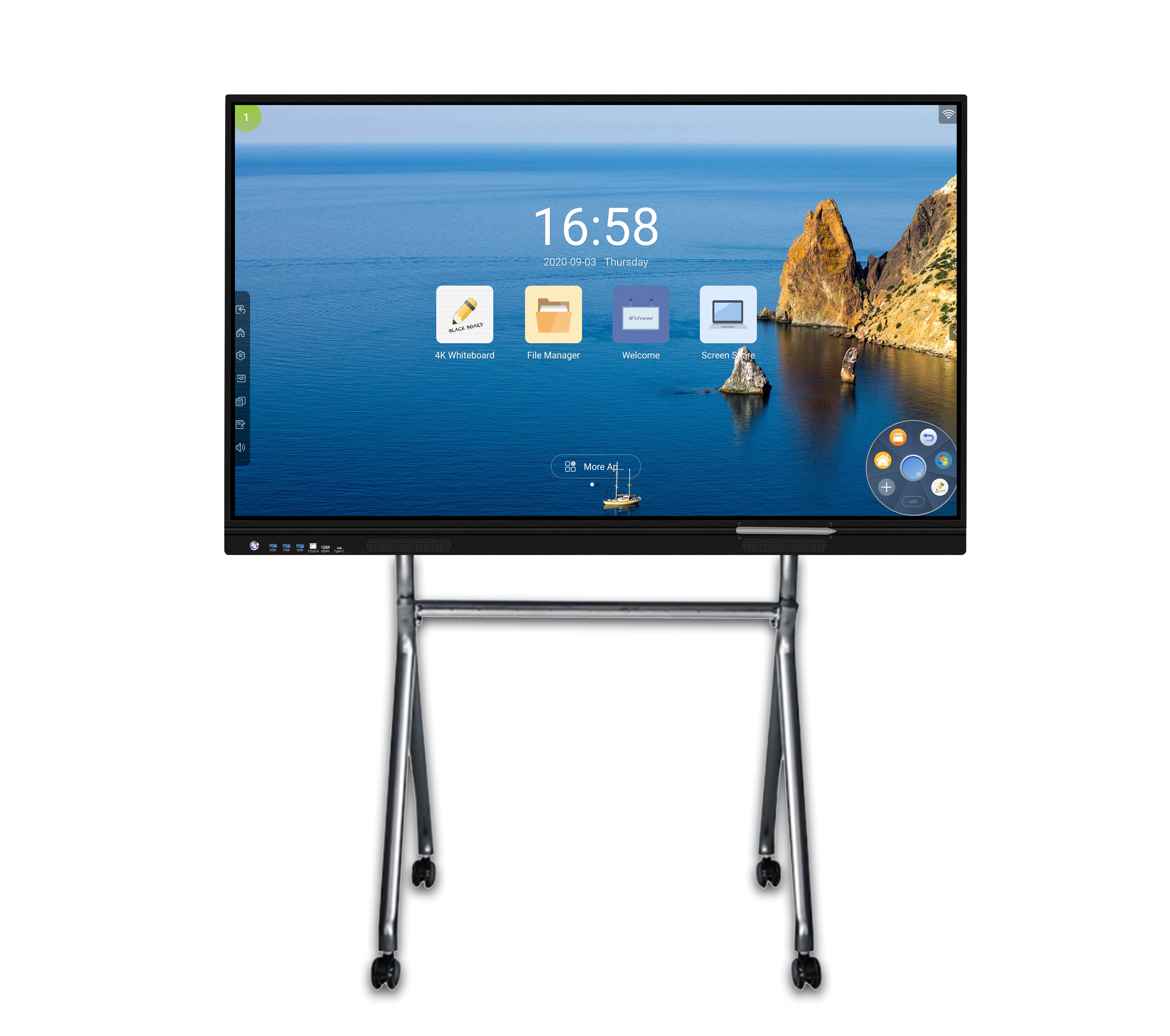 Interactive White Board all in one meeting video multi touch LED screen